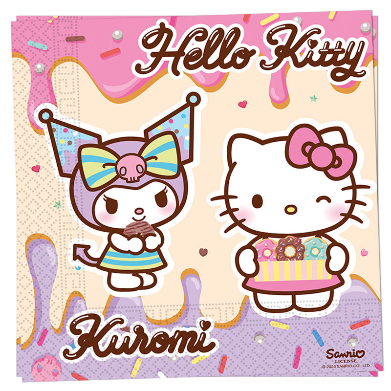 Hello Kitty & Kuromi - Servietter 20 stk