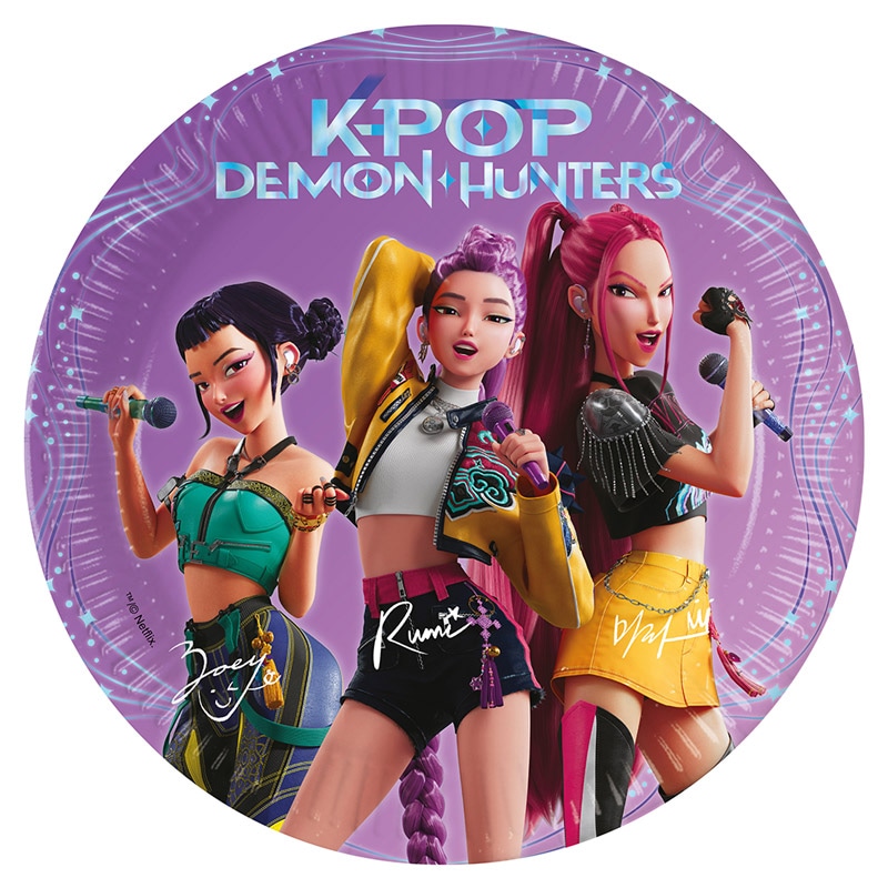 K-Pop Demon Hunters paptallerkener 8 stk (20 cm)