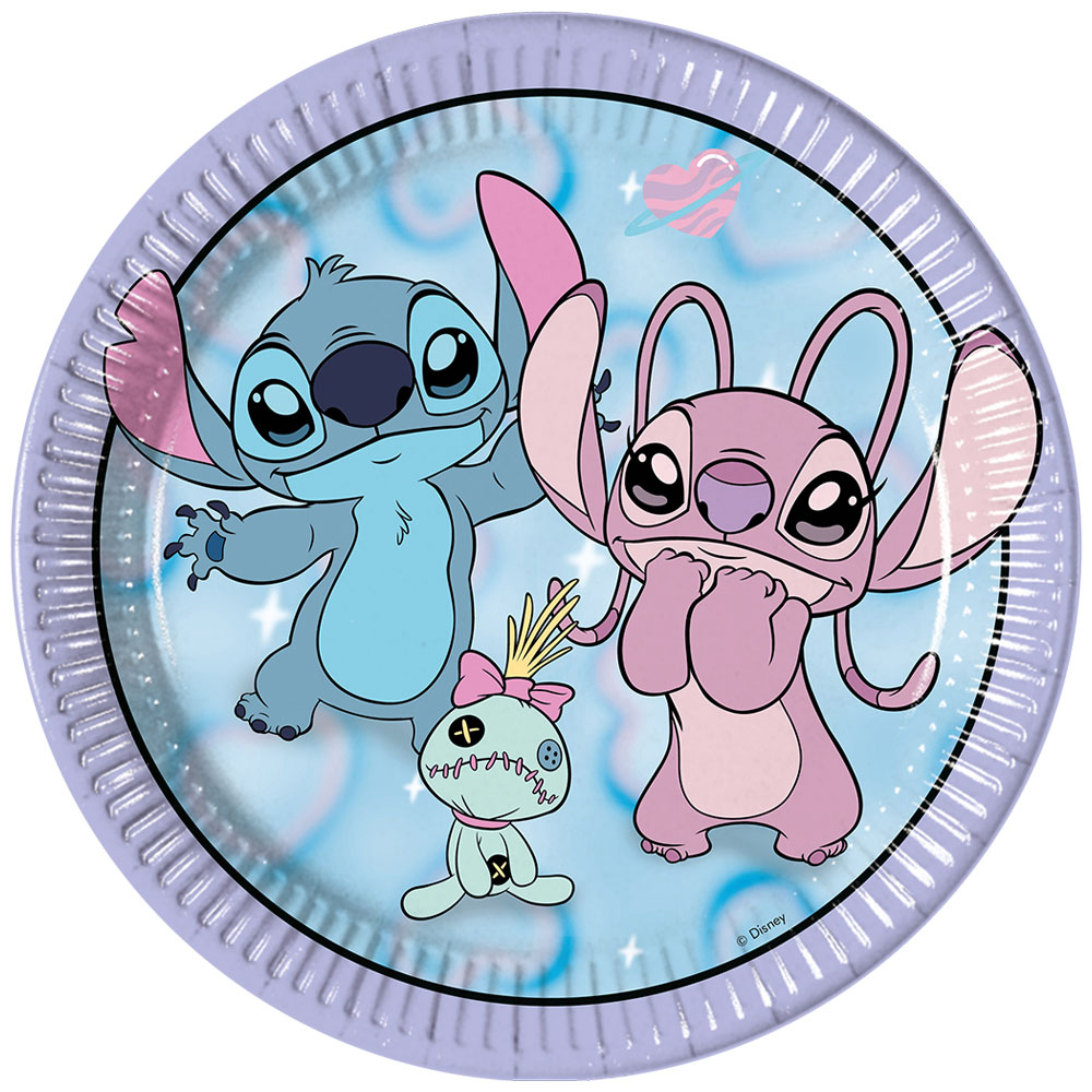 Stitch & Angel Tallerkner 8 stk (23 cm)