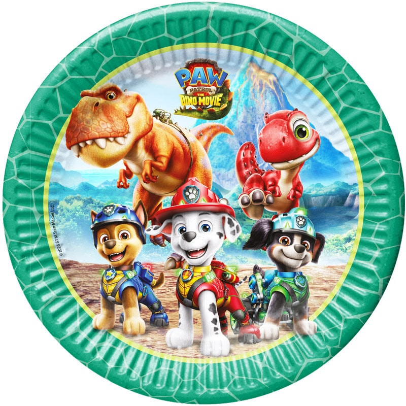 Paw Patrol Dino Movie Tallerkener 8 stk