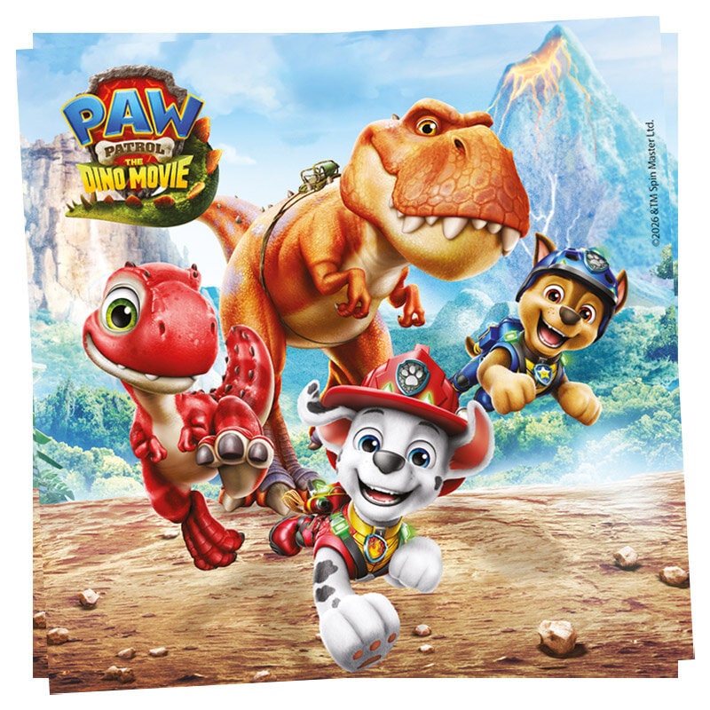 Paw Patrol Dino Movie Servietter 20 stk