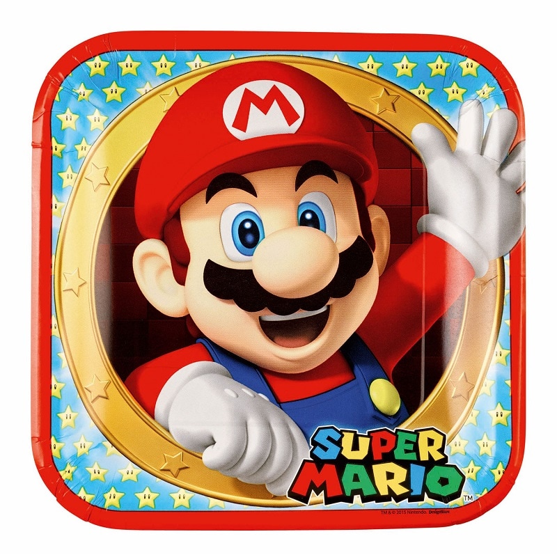 Super Mario Bros - Tallerkner 8 stk