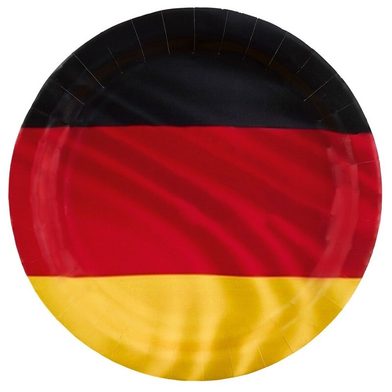 Tyske Flag - Tallerkner 8 stk