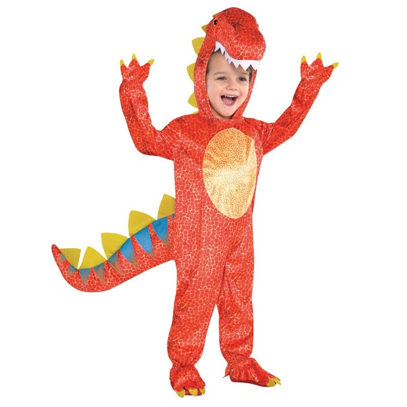 Flame Dinomite Kostume Børn 4-6 år