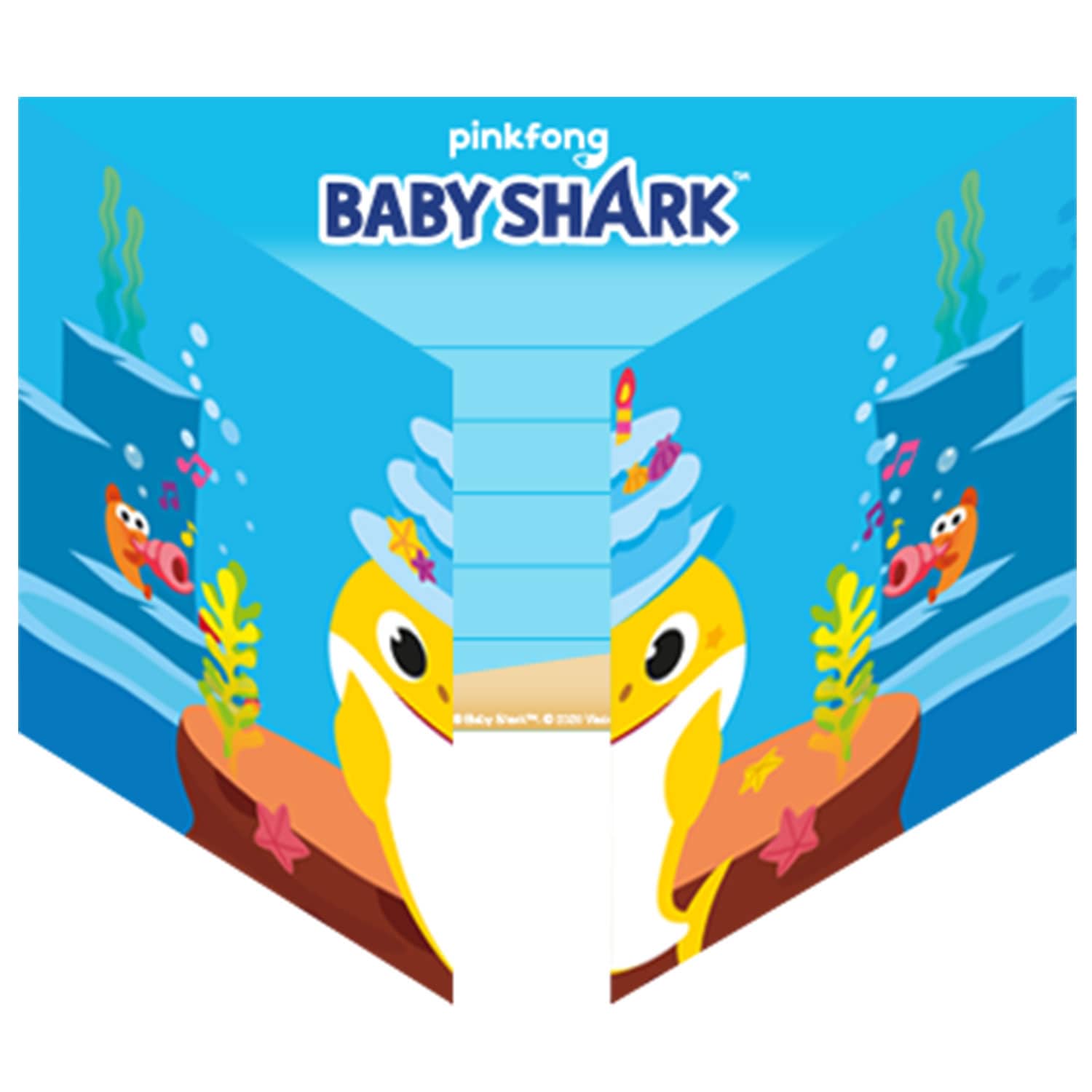 Baby Shark - Invitationer 8 stk