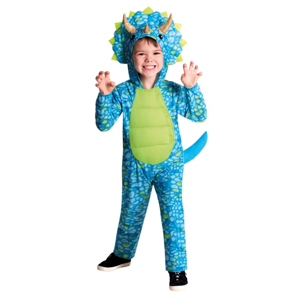 Blue Dino Kostume Børn 4-8 år