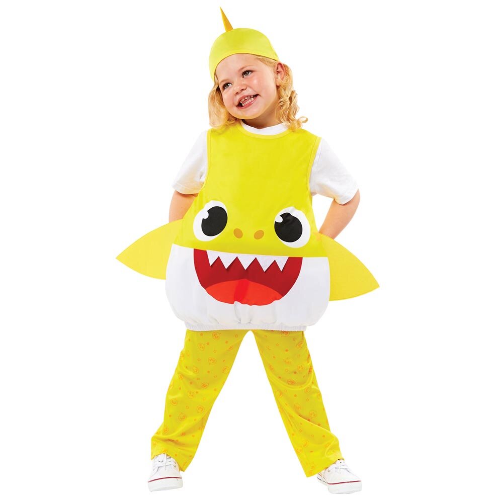 Baby Shark Gul Kostume Børn 3-4 år