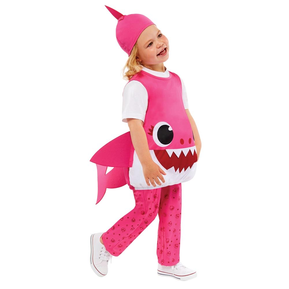 Baby shark Pink Kostume Børn 3-4 år