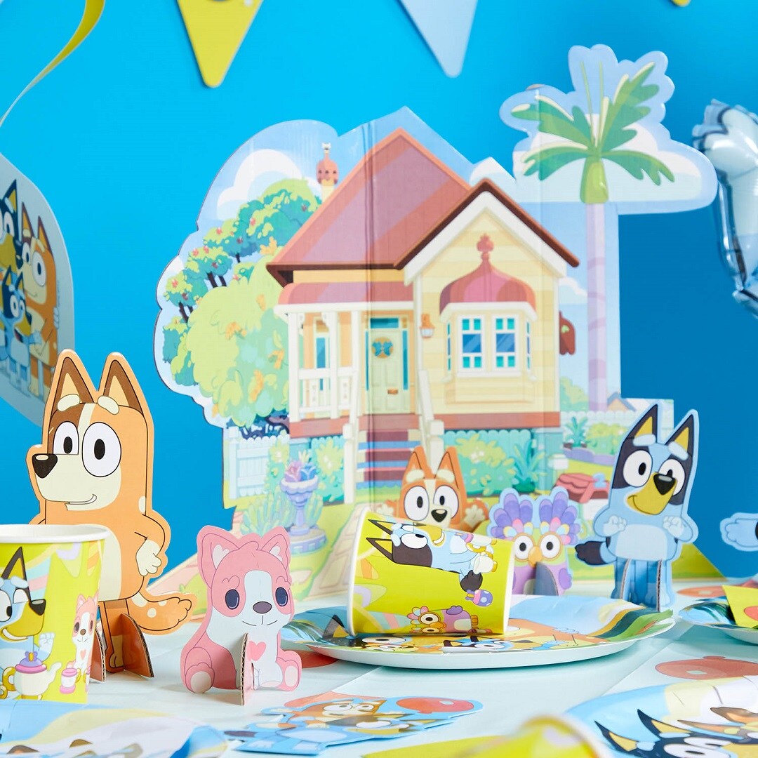 Bluey - Borddekorationer af pap 7 dele