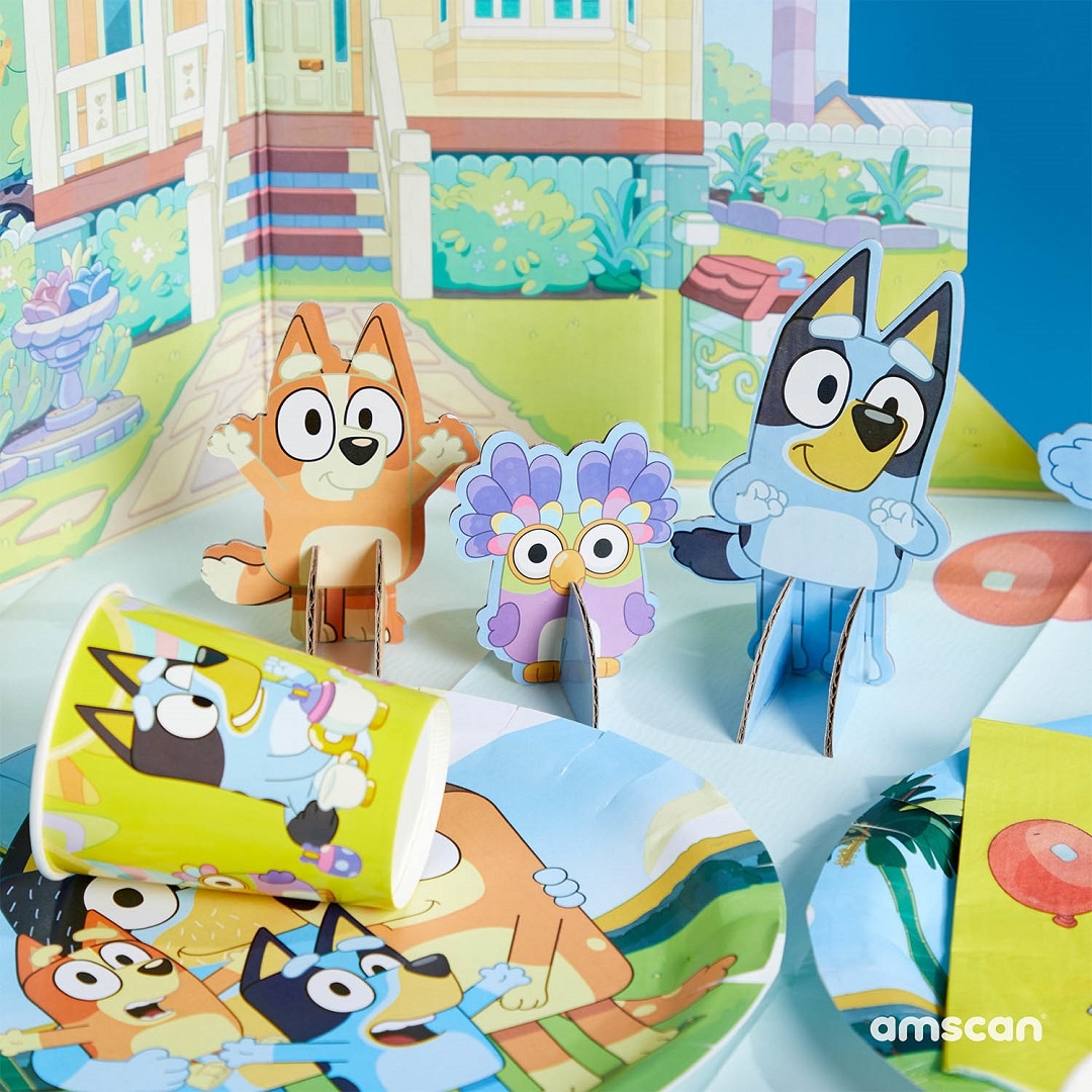 Bluey - Borddekorationer af pap 7 dele