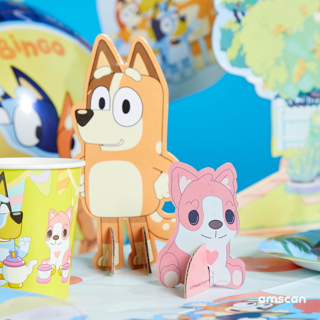Bluey - Borddekorationer af pap 7 dele