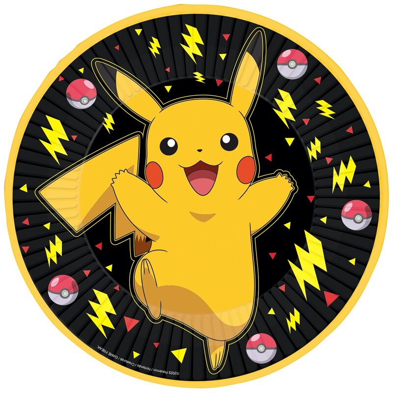 Pokémon Pikachu - Tallerkner 8 stk