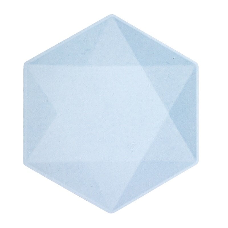 Tallerkner Decor Premium Hexagon 26 cm Blå 6 stk