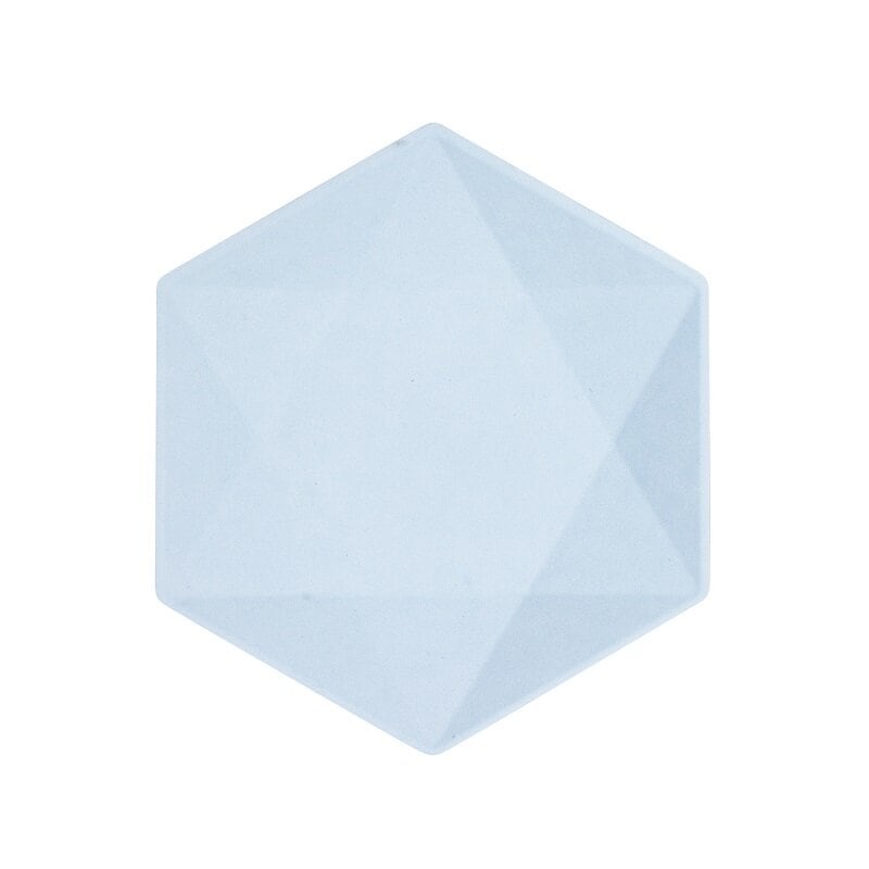 Tallerkner Decor Premium Hexagon 21 cm Blå 6 stk