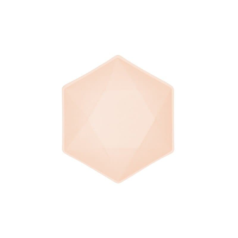 Skål Decor Premium Hexagon 16 cm Abrikos 6 stk