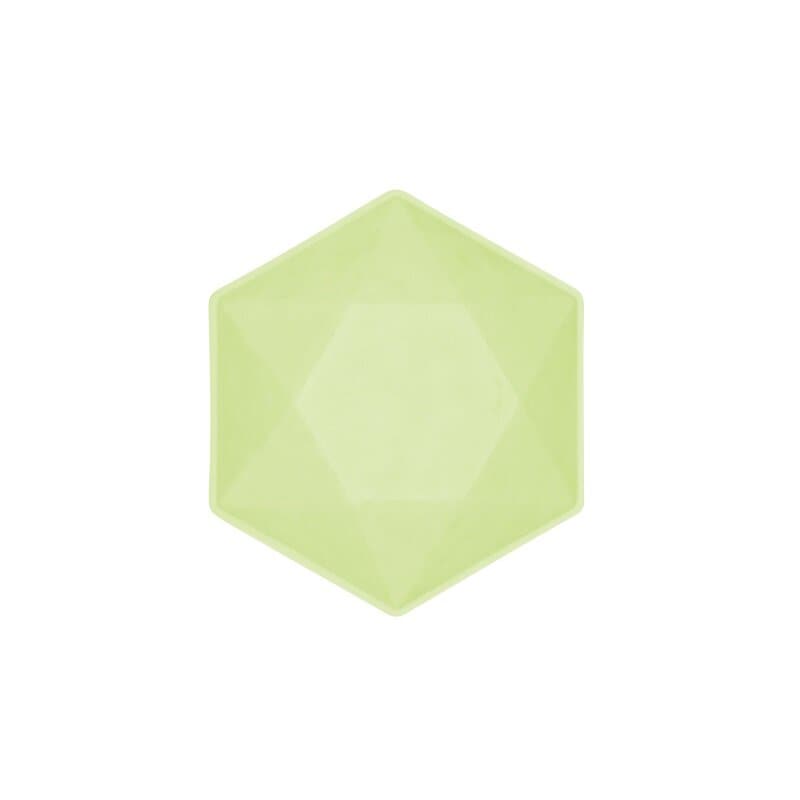 Skål Decor Premium Hexagon 16 cm Grøn 6 stk
