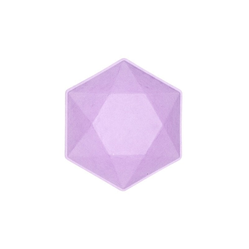 Skål Decor Premium Hexagon 16 cm Lilla 6 stk