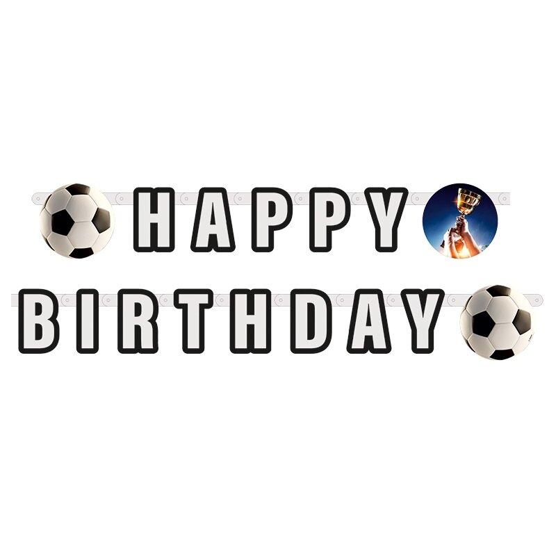 Kick it! Fodbold - Guirlande Happy Birthday 180 cm