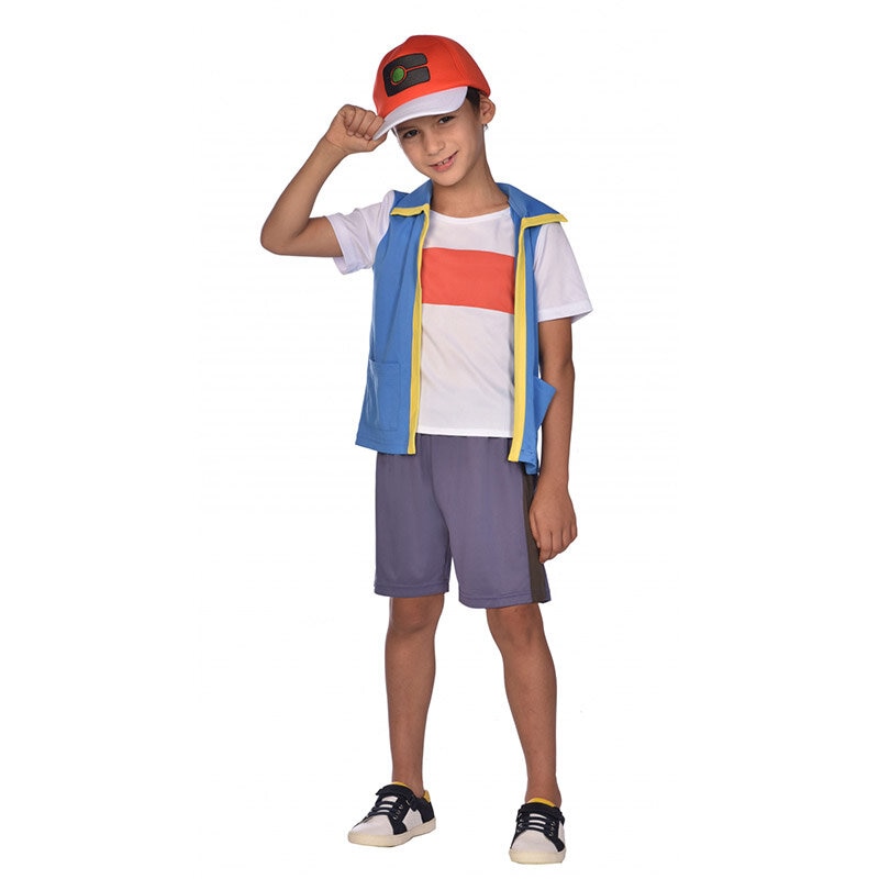 Pokemon Ash kostume Barn 4-10 år