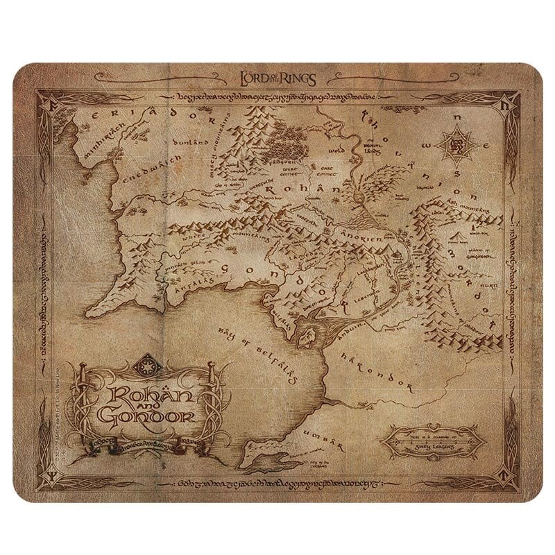 Ringenes Herre - Musemåtte Gondor Map 19 x 23 cm