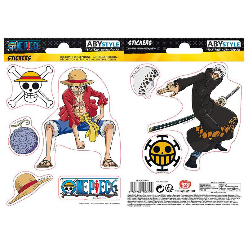 One Piece - Klistermærker 8 stk