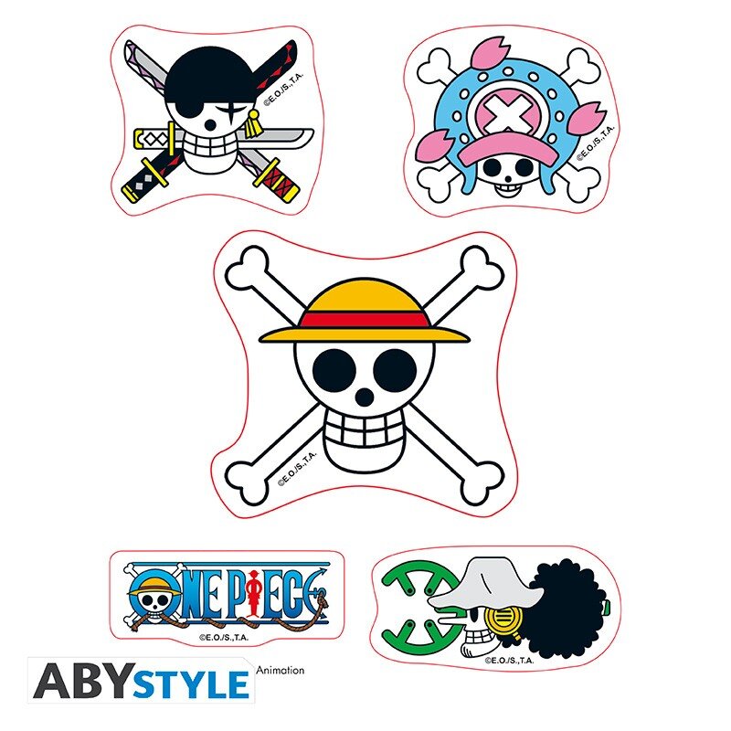 One Piece - Klistermærker Straw Hat Crew 10 stk