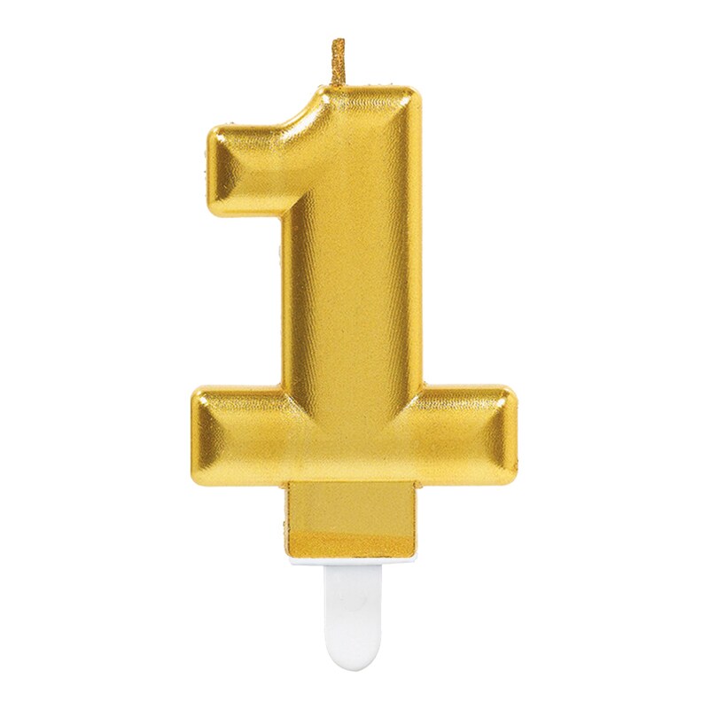 Kagelys i guldmetallic 0-9