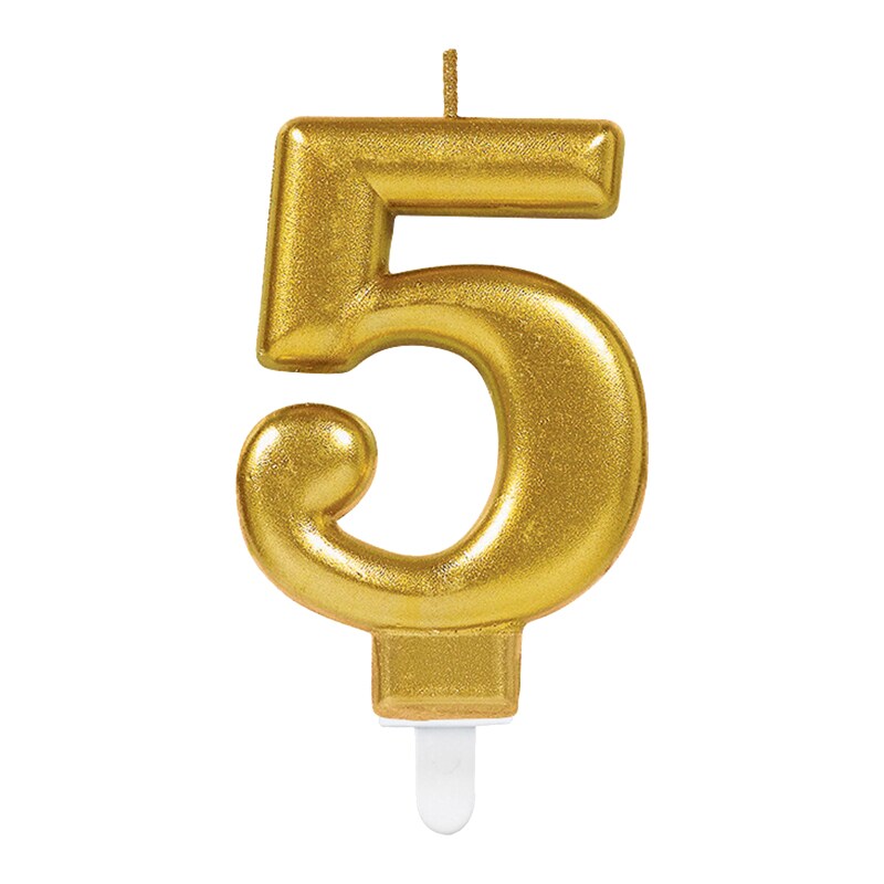 Kagelys i guldmetallic 0-9