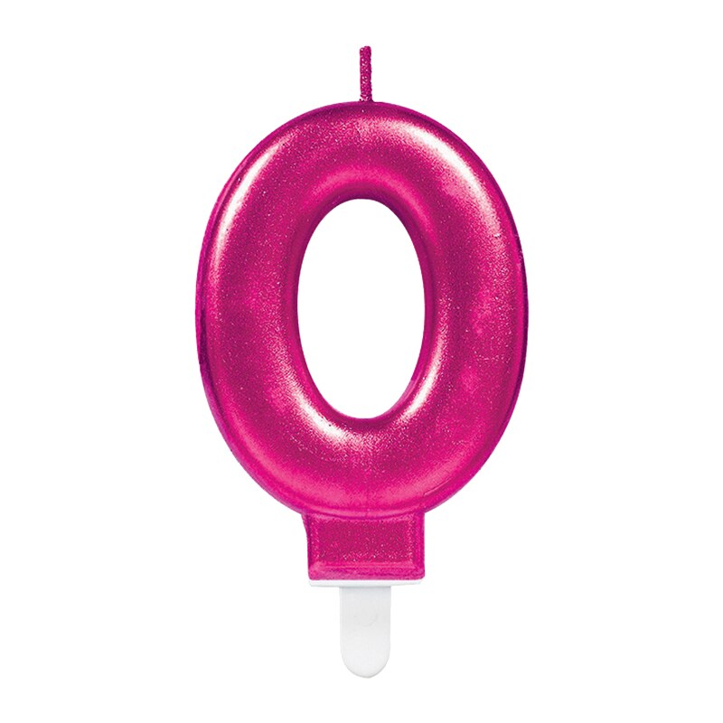 Kagelys i pink metallic 0-9