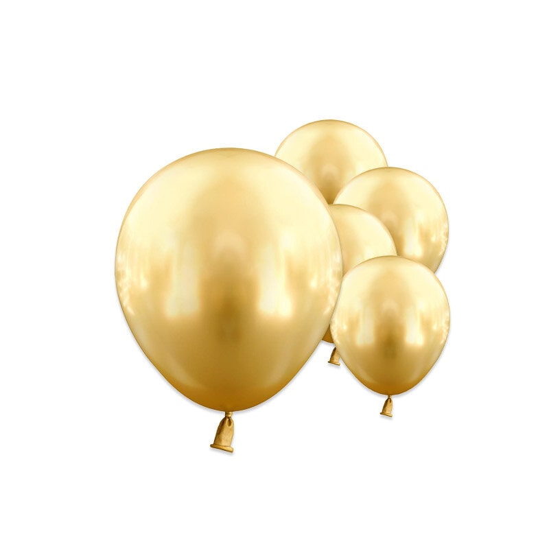 Balloner, Krom Guld 13 cm 25 stk. 