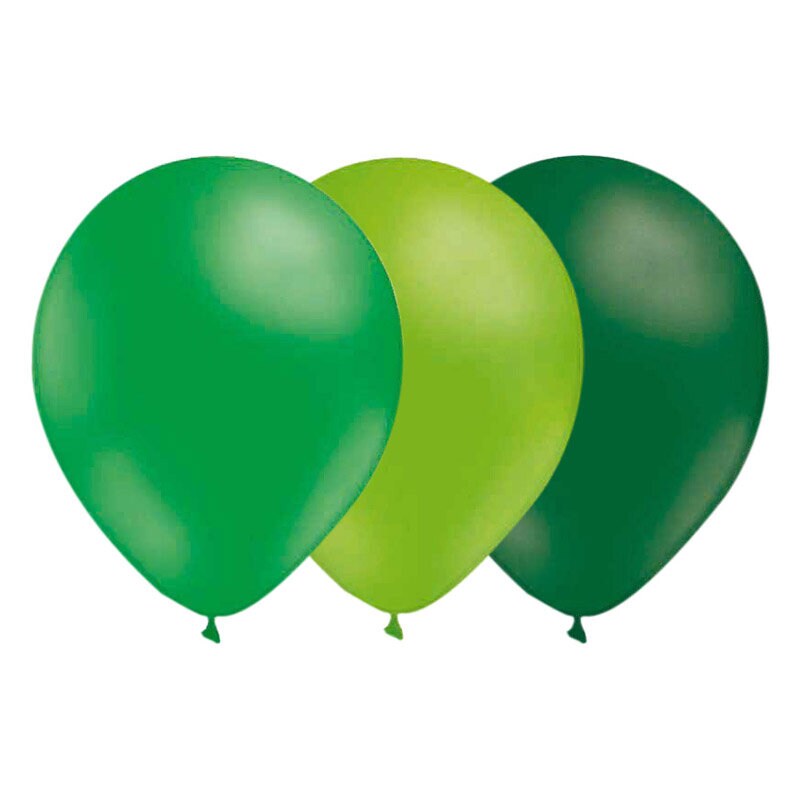 Ballonkombo - Grøn-Limegrøn-Mørkegrøn 15 stk.