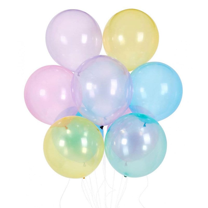 Balloner, Crystal Pastelrainbow 48 cm 25-pak