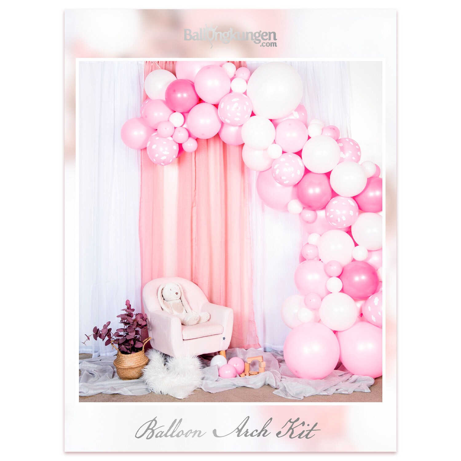 DIY Ballonbue i rosa nuancer