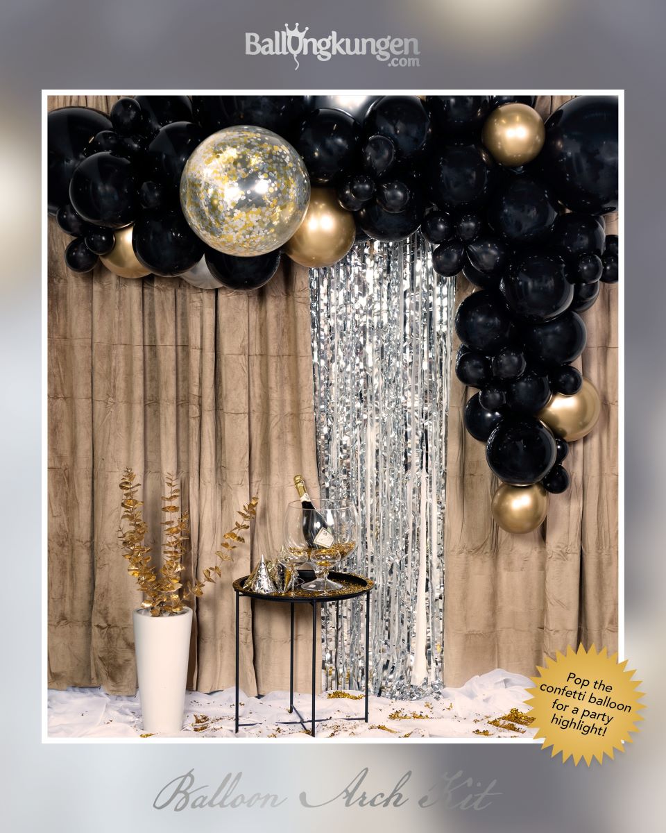 DIY Deluxe Ballonbue - Sort/Guld