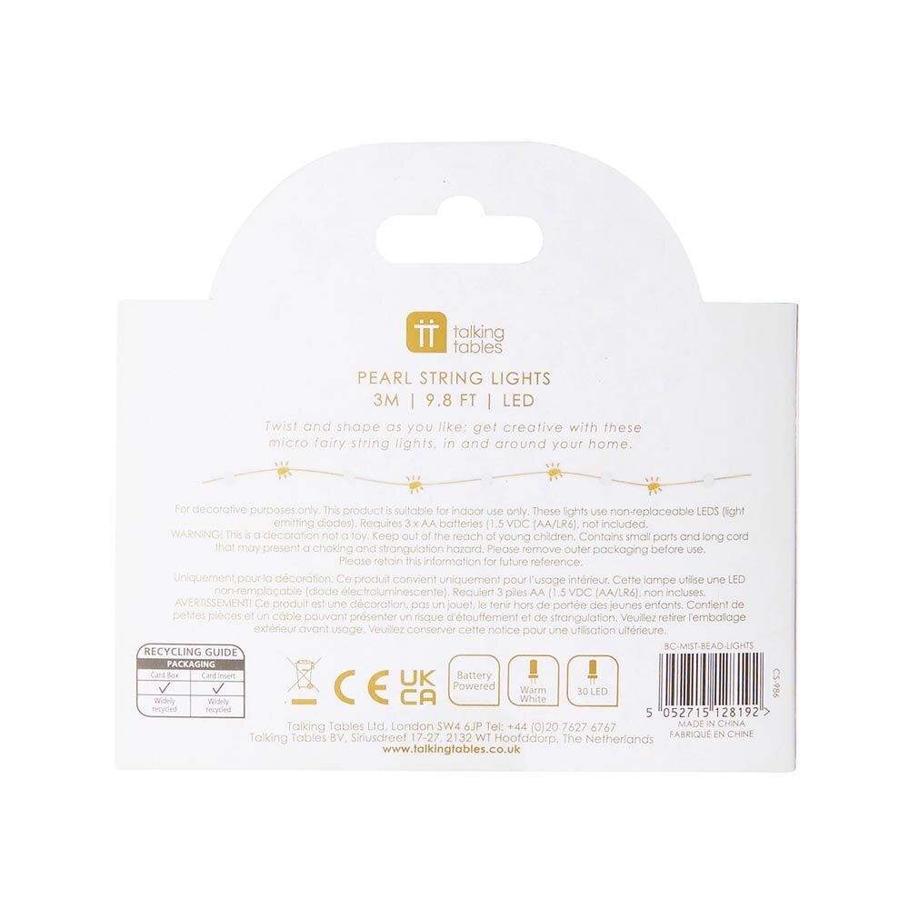 LED-lyskæde - Perler 3 meter