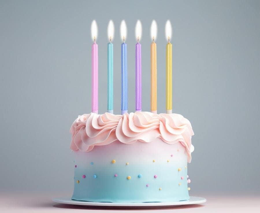 Kagelys - Pastell Metallic 6 stk