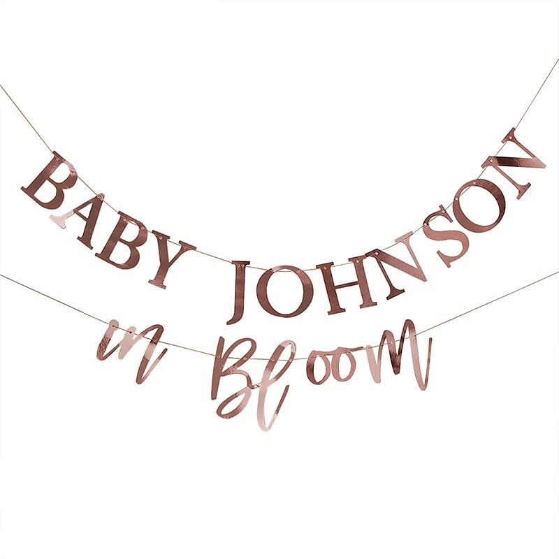 Baby in Bloom - DIY Guirlande i rosaguld