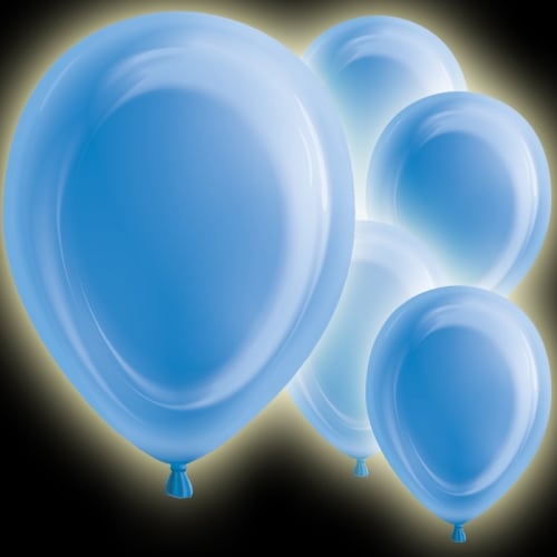 LED-Balloner, Blå 5 stk.