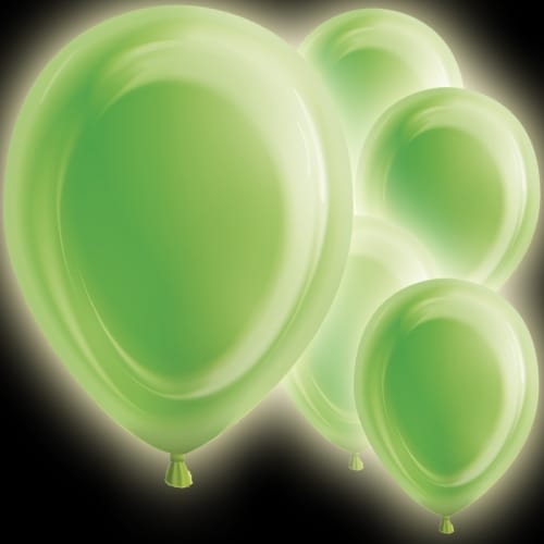LED-Balloner, Grøn 5 stk.
