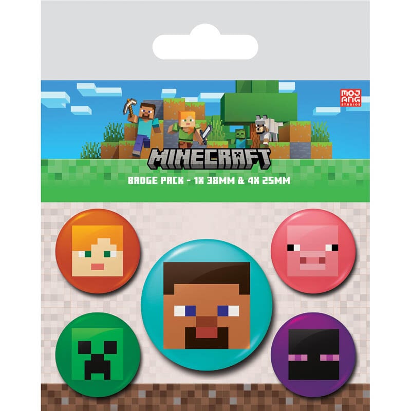 Minecraft - Badges 5 stk