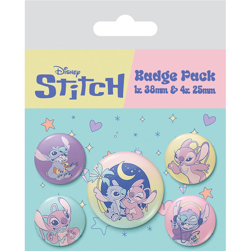 Lilo & Stitch - Badges Pastel 5 stk