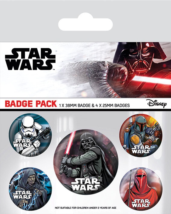 Star Wars, Badges Dark Side 5 stk.