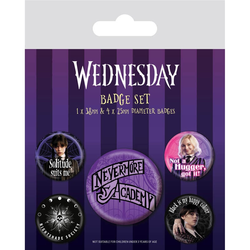 Wednesday - Badges 5 stk