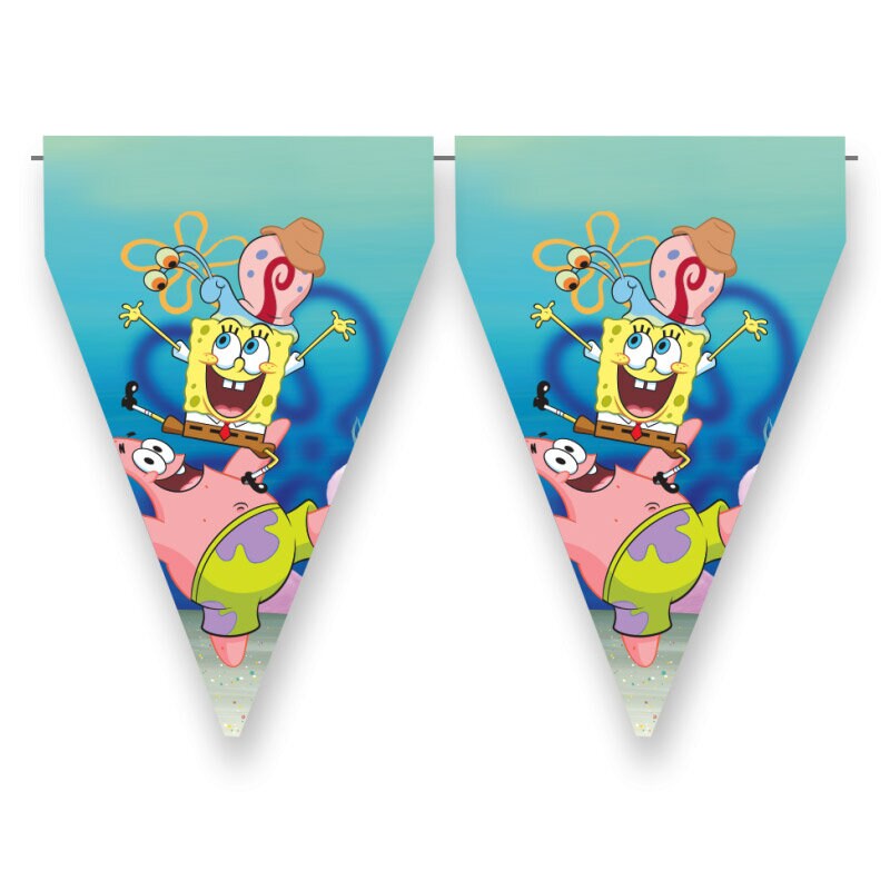 SvampeBob - Flagguirlande 3 meter