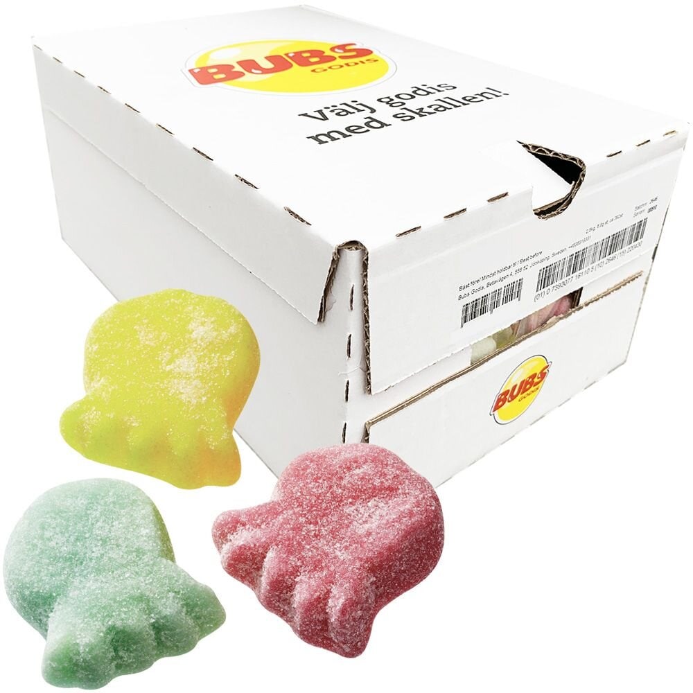 BUBS Sure Blæksprutter i Storpak 2,6 kg