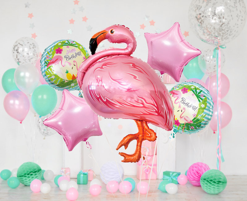 Ballonbukett - Flamingo