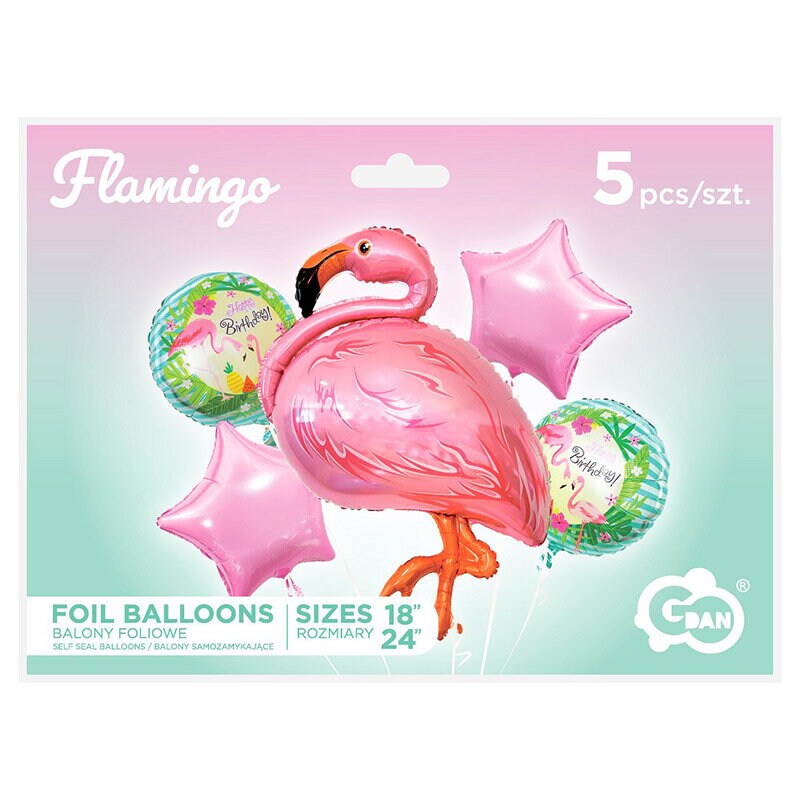 Ballonbukett - Flamingo