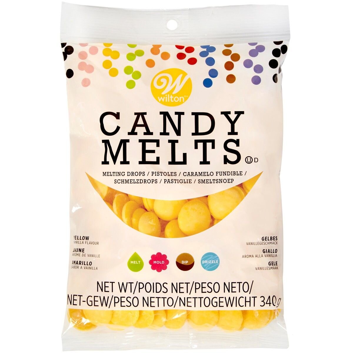 Wilton - Candy Melts gul 340 gram