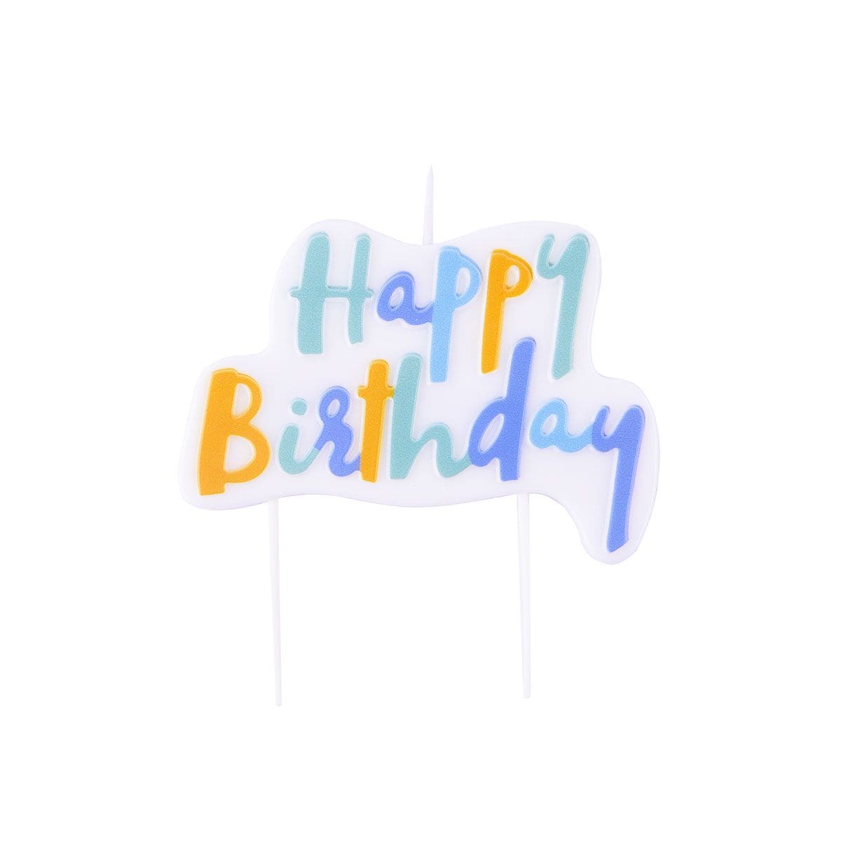 PME Kagelys - Pastelblå, Happy Birthday