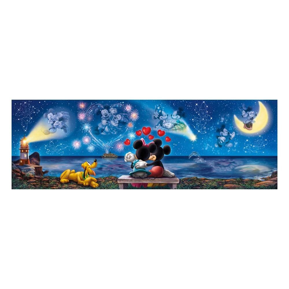 Clementoni Panorama Puslespil - Mickey & Minnie 1000 brikker